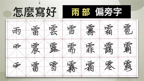 雨部首的字|雨部首所有汉字